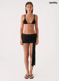 Arinah Swim Mini Skirt - Black - Mini Skirt