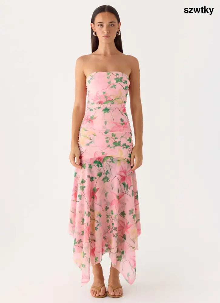 Bingle Midi Dress - Blooming Spring - Midi Dresses