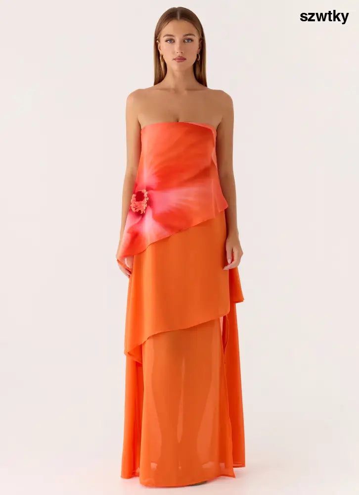 Persuasive Maxi Dress - Orange Blossom - Maxi Dresses