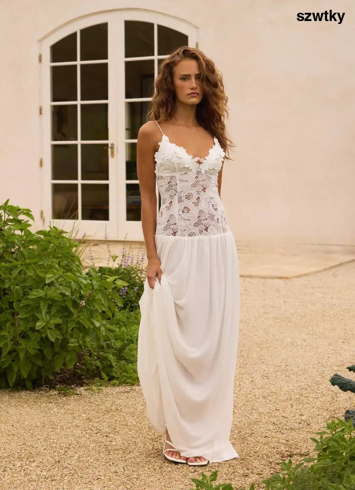 Shooting Love Maxi Dress - White - Maxi Dresses