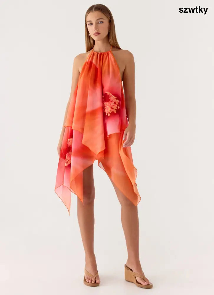 Wylma Mini Dress - Orange Blossom - Mini Dresses